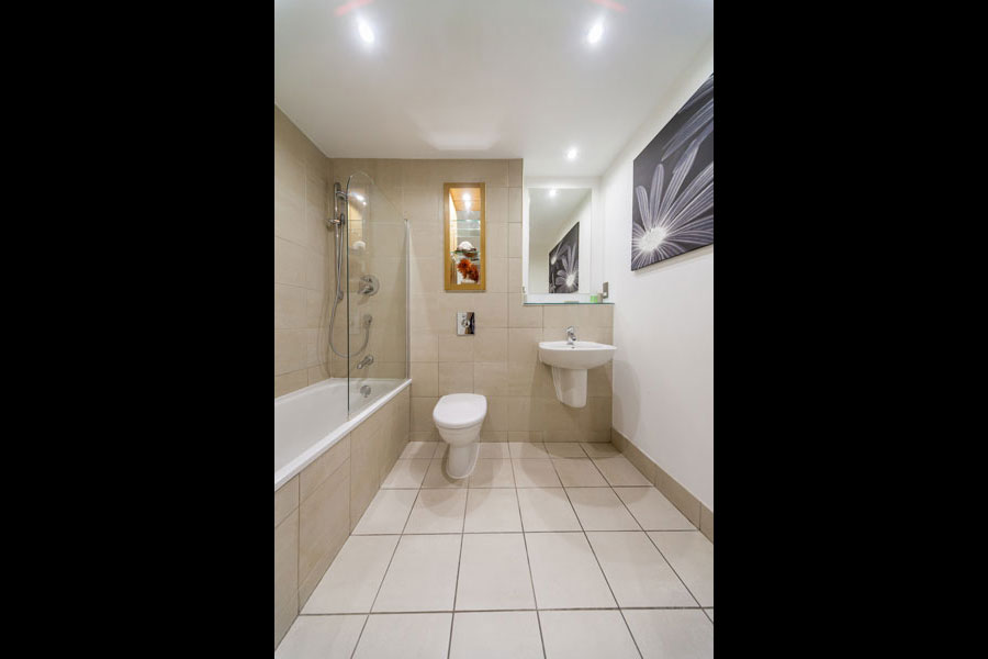 Bathroom in a KSpace Serviced Apartment in Sheffield WestOne