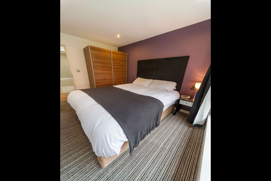 Bedroom in a KSpace Serviced Apartment in Sheffield WestOne