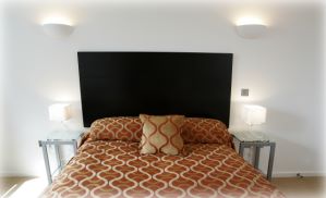 Bedroom in a one bedroom apartment