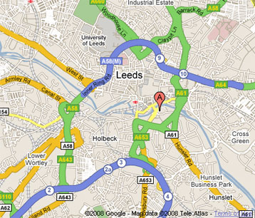 Map of Leeds
