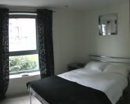 Bedroom in a one bedroom apartment