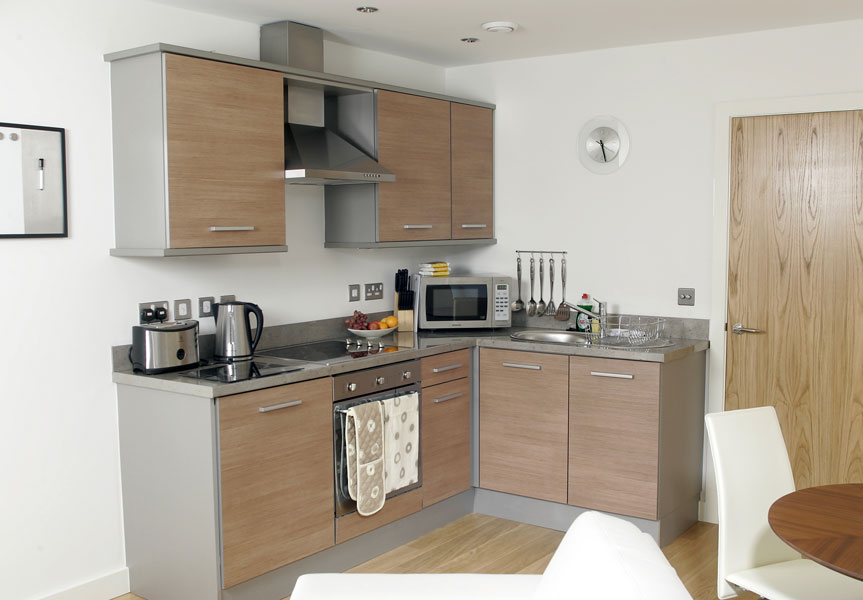 Kitchen in a KSpace Serviced Apartment in Leeds