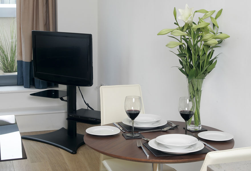 Dining Area in a KSpace Serviced Apartment in Leeds