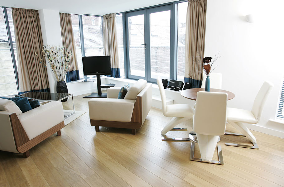 Lounge in a KSpace Serviced Apartment in Leeds