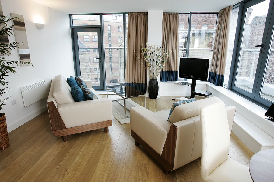 Lounge in a KSpace Serviced Apartment in Leeds
