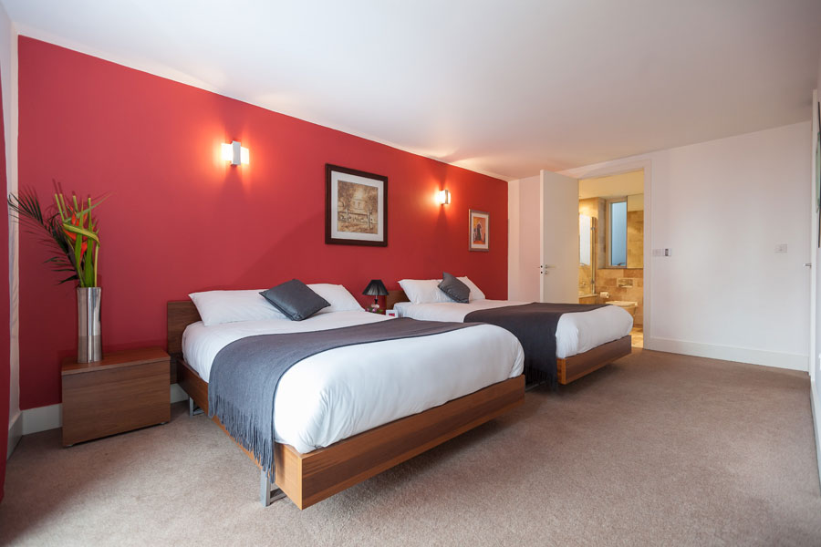 Large bedroom in a KSpace Serviced Apartment in Sheffield