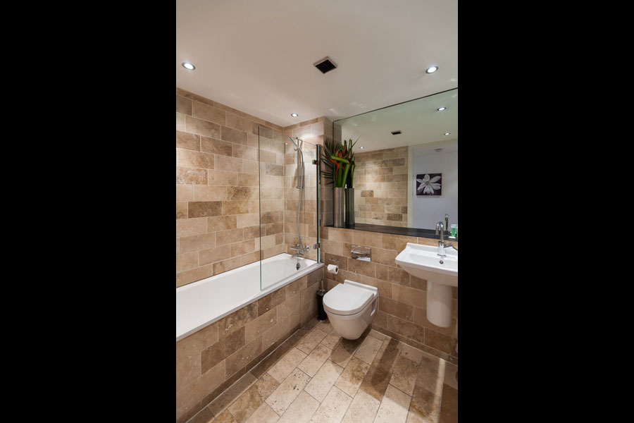 Bathroom in a KSpace Serviced Apartment in Sheffield